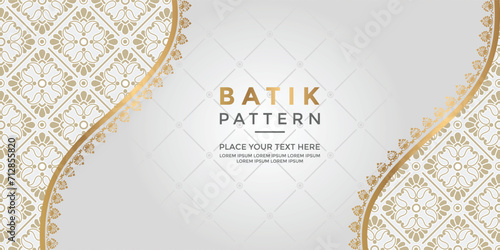 Luxury and elegant vector javanese batik pattern template