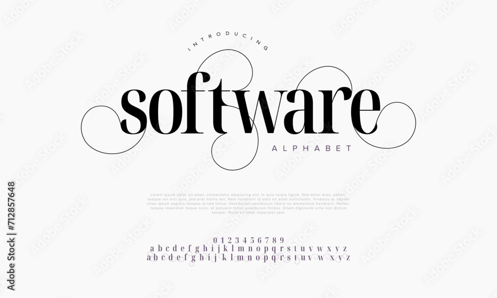 Software creative modern urban alphabet font. Digital abstract moslem, futuristic, fashion, sport, minimal technology typography. Simple numeric vector illustration