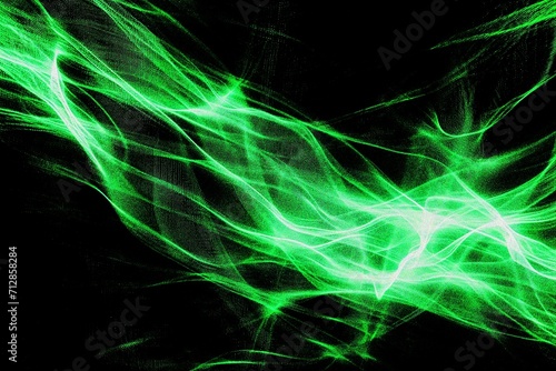 green light grainy abstract gradient mesh on black background