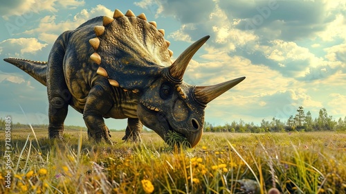 Triceratops on Wild © Ariestia