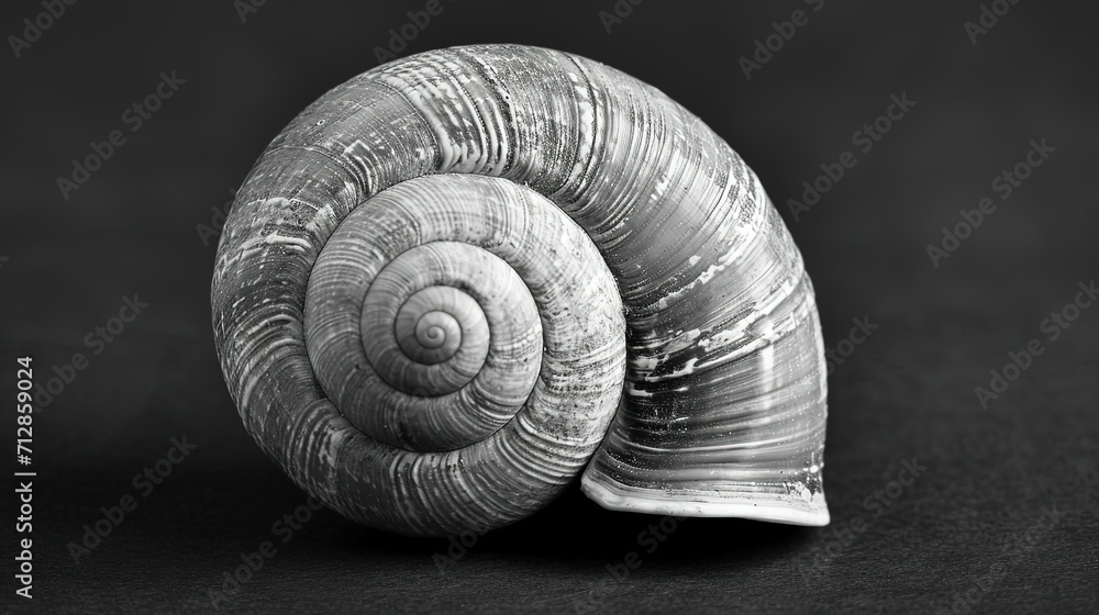 Snail in Black and white style Snail in Black and white style