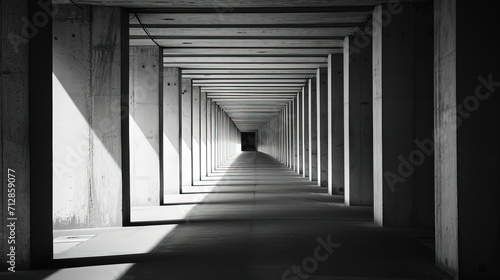 Black and white Corridor Building