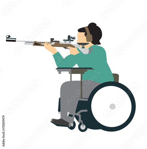 shooting with rifle Paralympic sports
