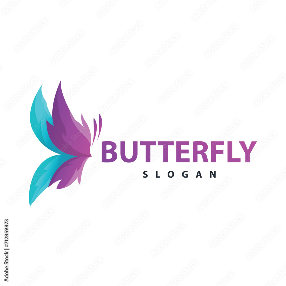 Butterfly logo design beautiful flying animal illustration vector simple minimalist colorful illustration Butterfly logo design beautiful flying animal illustration vector simple minimalist colorful illustration