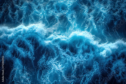 Ocean waves crashing violently in a storm, generative ai