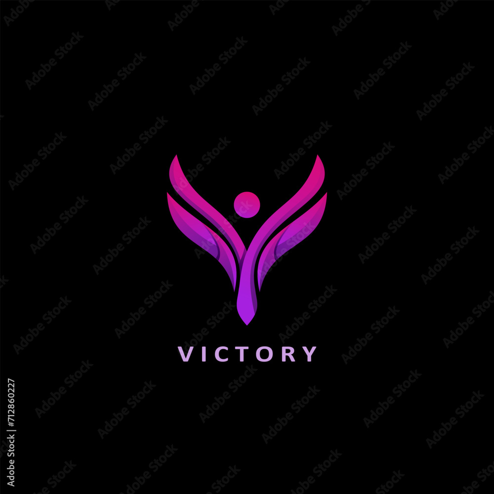 Fototapeta premium Royal victory wings logo design