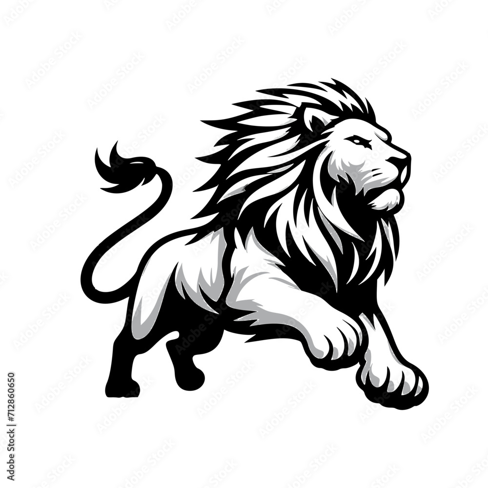 Vector Logo of a Charging Lion. Symbolizing Strength, Leadership, and Nobility. Versatile Design Perfect for Logos, Branding, and Marketing Initiatives. High Quality Illustration on white background. Vector Logo of a Charging Lion. Symbolizing Strength, Leadership, and Nobility. Versatile Design Perfect for Logos, Branding, and Marketing Initiatives. High Quality Illustration on white background.