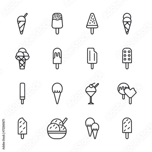set of icons Ice Cream