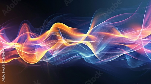 A stunning  high-definition vector background featuring dynamic and shiny sound waves in motion  creating an abstract yet elegant visual masterpiece.