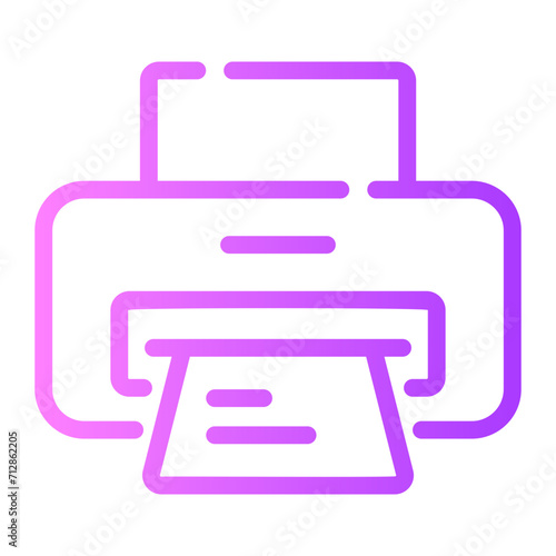 printer Line Gradient Icon