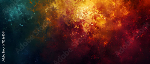 Amber flames dance across the vast expanse of the universe, igniting a vibrant explosion of color in the depths of space
