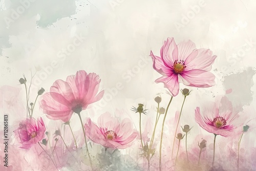 Watercolor floral wallpaper