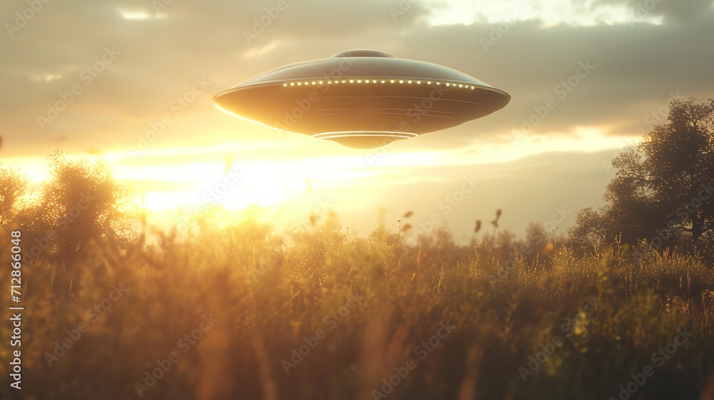 Fototapeta premium a large object floating in the sky