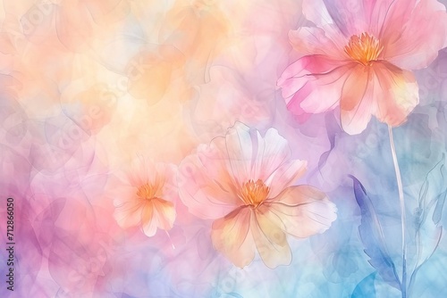 Watercolor floral wallpaper