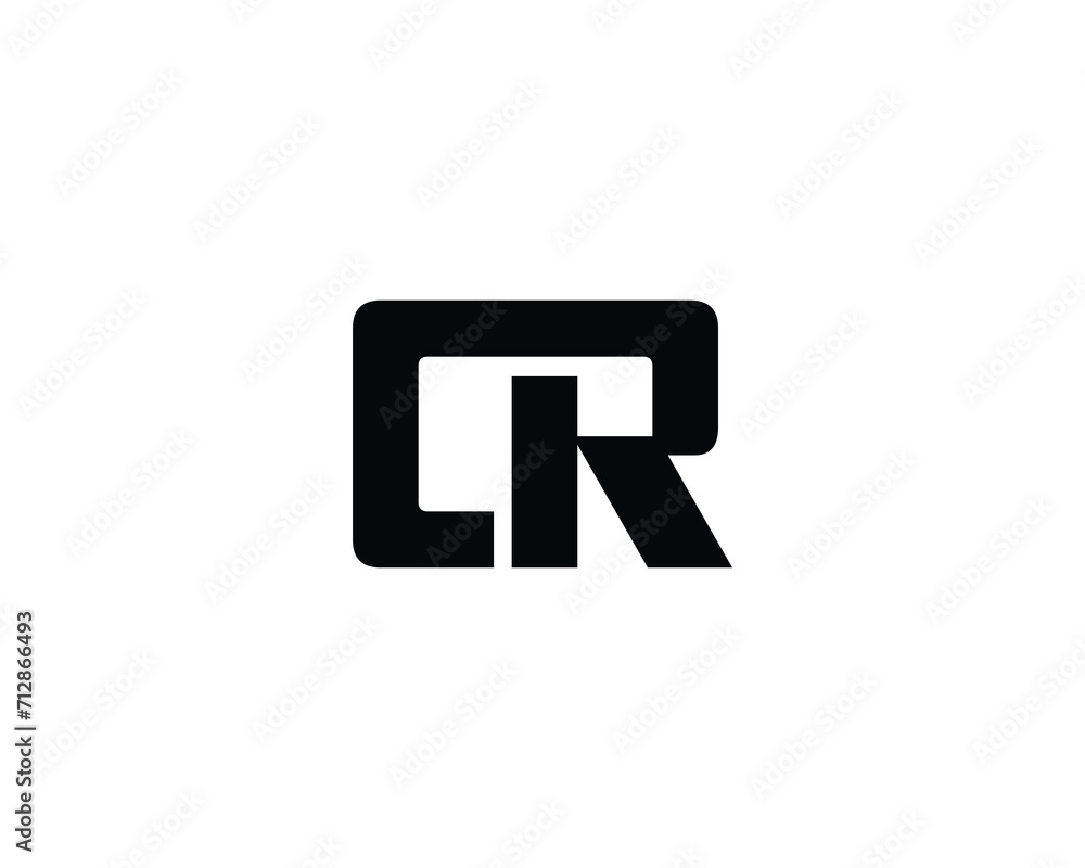 CR logo design vector template CR logo design vector template