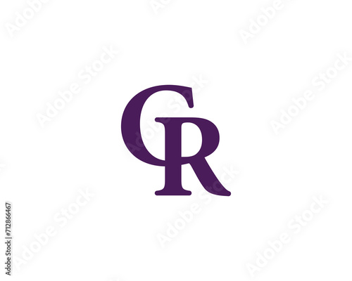 CR logo design vector template