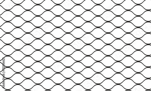 abstract seamless stylish monochrome black fence wave pattern.