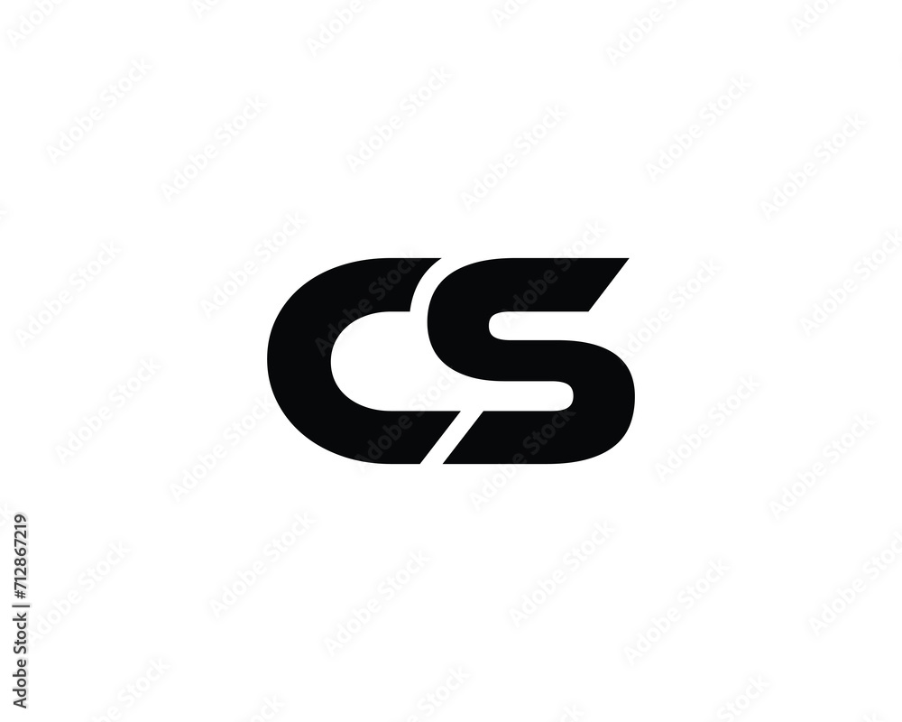 CS logo design vector template CS logo design vector template