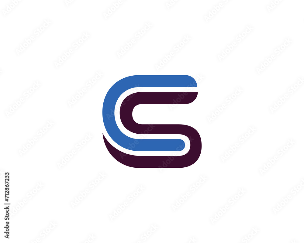 CS SC logo design vector template CS SC logo design vector template