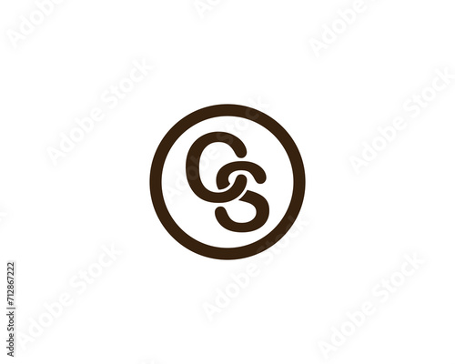 CS logo design vector template