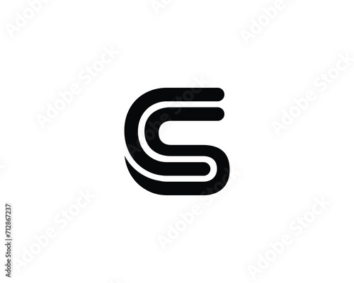 CS logo design vector template