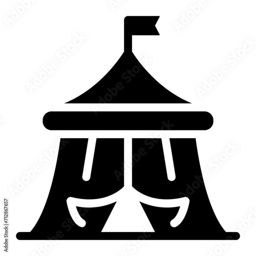 circus tent Solid icon