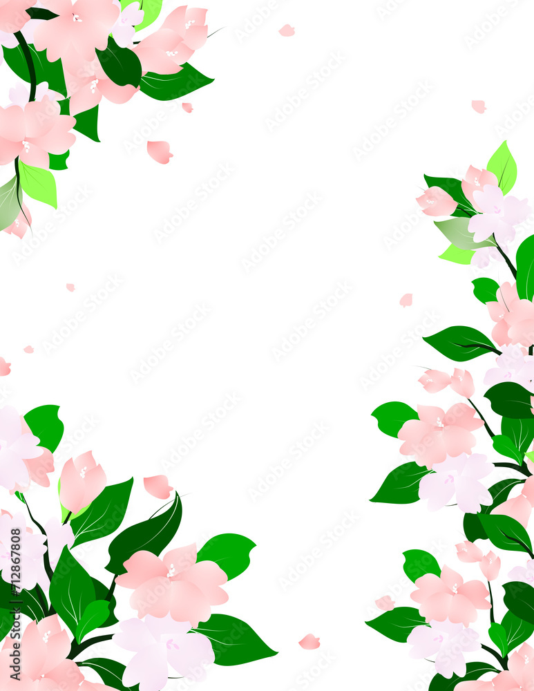 custom made wallpaper toronto digitalWild flowers spring frame border