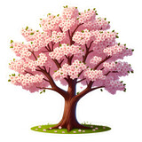 Prunus avium tree, sticker