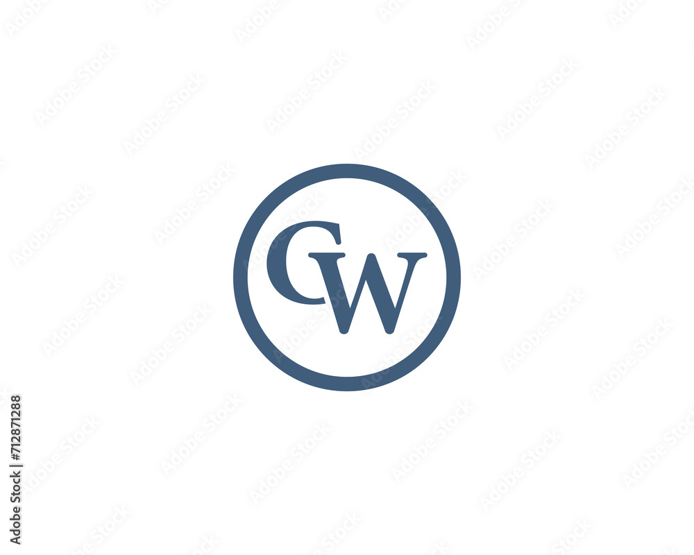 CW Logo design vector template CW Logo design vector template