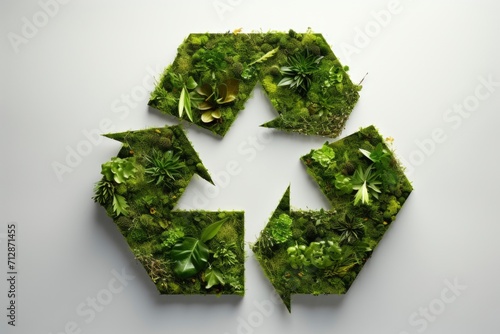 3d rendering of nature recycle concept