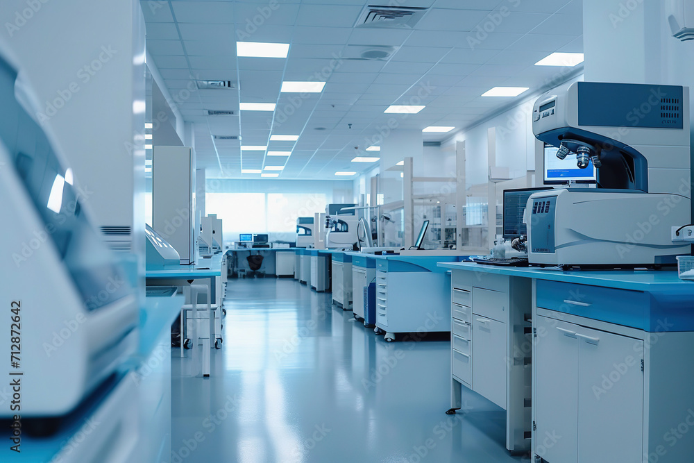 Modern medical laboratory with advanced analytical equipment Modern medical laboratory with advanced analytical equipment