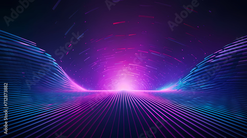 Wallpaper Mural Technology abstract lines background and light effects, technology sense background Torontodigital.ca