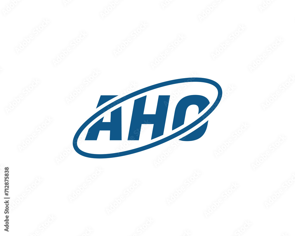 AHO logo design vector template