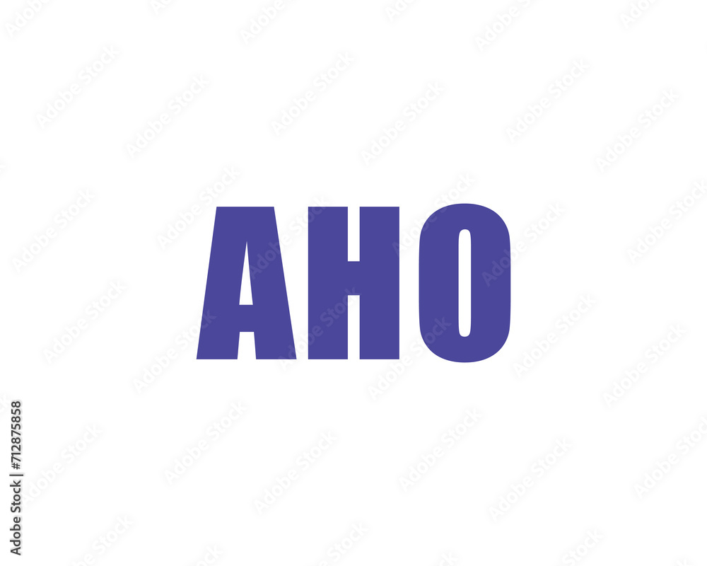 AHO logo design vector template AHO logo design vector template
