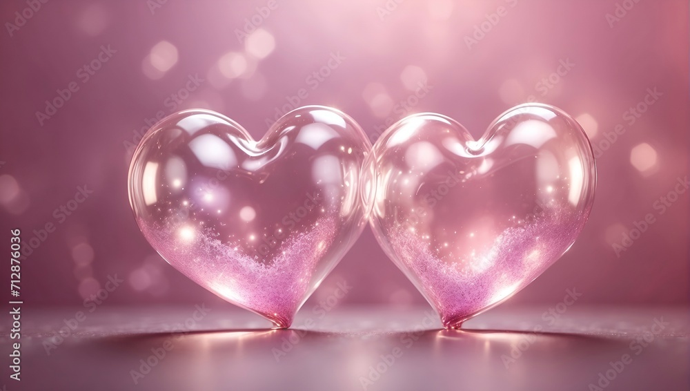 pink hearts valentine background, copy space for text. pink hearts valentine background, copy space for text.