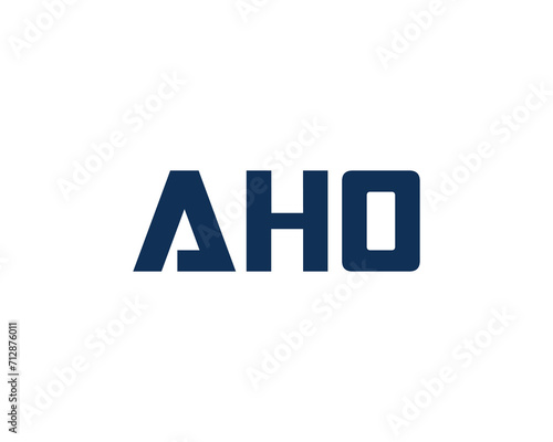 AHO logo design vector template