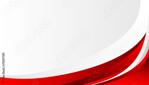 Red curve on a white background vector