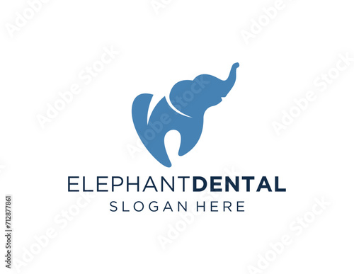 The logo design is about Elephant Dental and was created using the Corel Draw 2018 application with a white background.