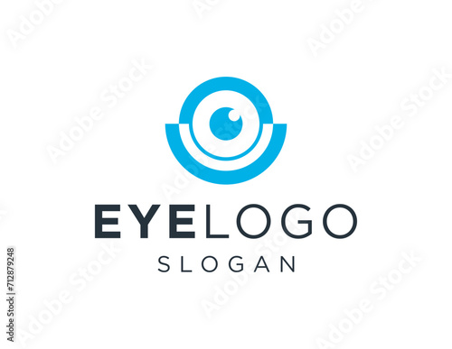 The logo design is about Eye and was created using the Corel Draw 2018 application with a white background.