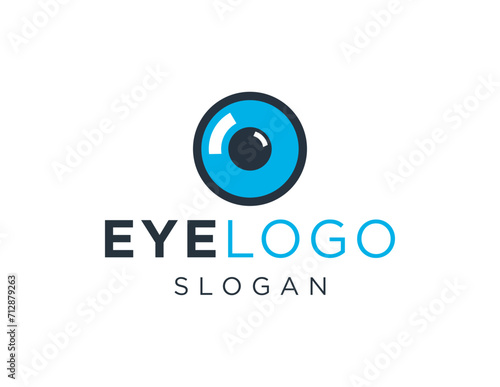 The logo design is about Eye and was created using the Corel Draw 2018 application with a white background.