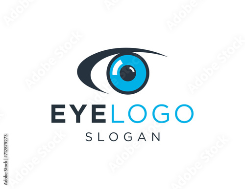 The logo design is about Eye and was created using the Corel Draw 2018 application with a white background.