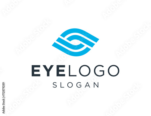 The logo design is about Eye and was created using the Corel Draw 2018 application with a white background.