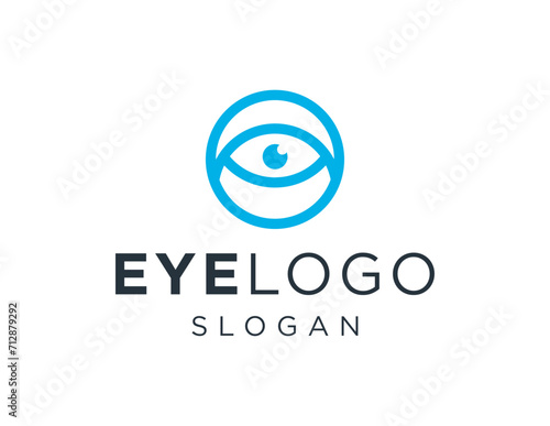 The logo design is about Eye and was created using the Corel Draw 2018 application with a white background.