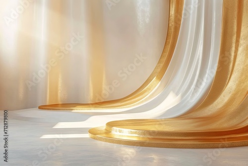Abstract luxury minimalist gradient wallpaper pattern texture in pantone gold and white, platinum frosting.