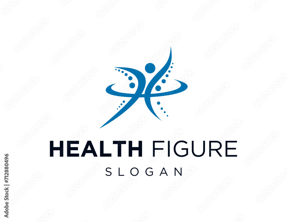 Fototapeta premium The logo design is about Health Figure and was created using the Corel Draw 2018 application with a white background.