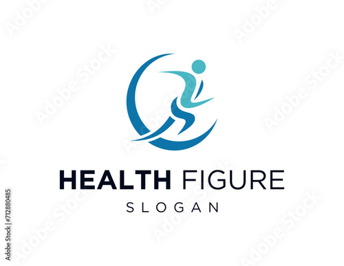 The logo design is about Health Figure and was created using the Corel Draw 2018 application with a white background.