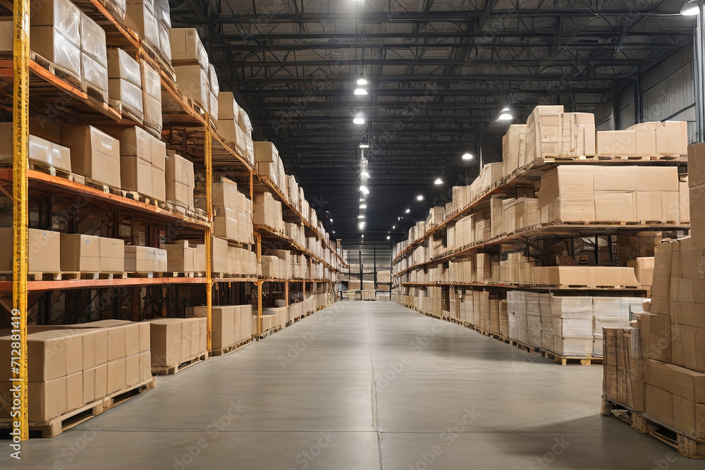 Explore the vastness of our warehouse scene, filled with neatly stacked boxes and towering shelves. A perfect image for conveying scale and logistics efficiency.
Explore the vastness of our warehouse scene, filled with neatly stacked boxes and towering shelves. A perfect image for conveying scale and logistics efficiency.