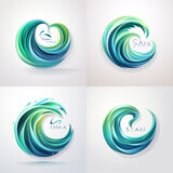 Set of Ocean logo design