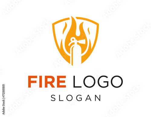 The logo design is about Fire and was created using the Corel Draw 2018 application with a white background.