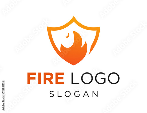 The logo design is about Fire and was created using the Corel Draw 2018 application with a white background.